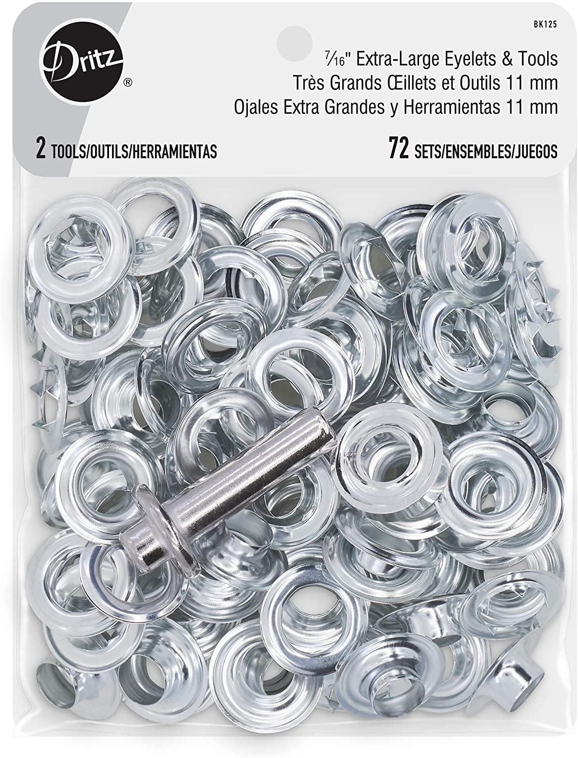 Ojetes Metálicos 4 Mm. Plateados 200-pack